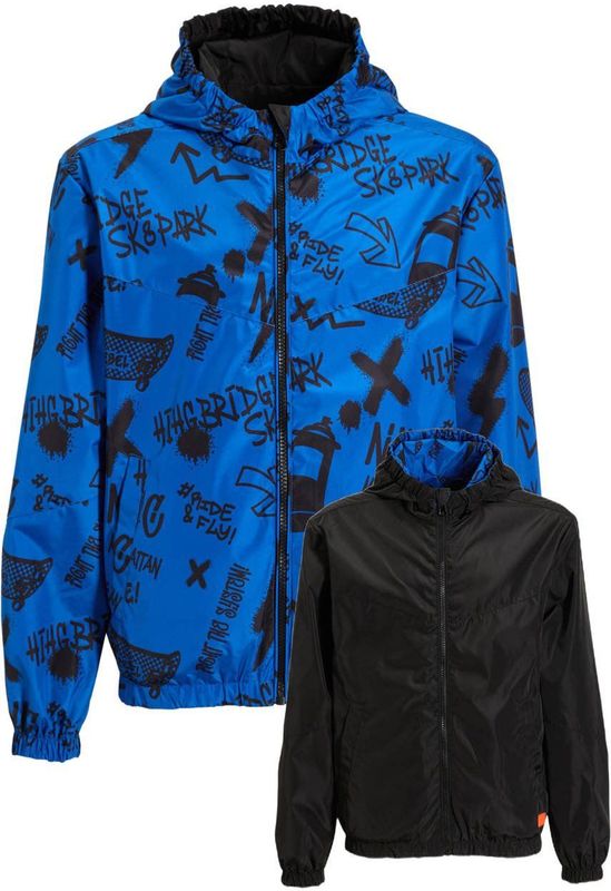 Orange Stars - Reversible Jacket - Blauw - Omkeerbaar - Jongens