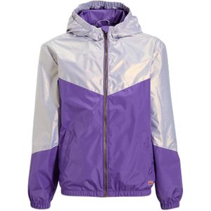 Orange Stars - Paarse Metallic Jas - Meisjes - Met Capuchon - Lange Mouwen