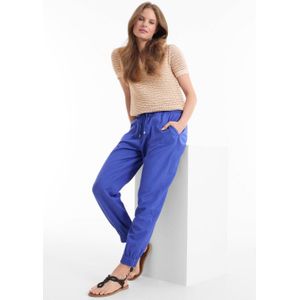 Anytime - Jogger - Blauw - Linnenmix - Dames
