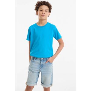 anytime - Denim Short - Lichtblauw - 5-pocket - Regular Waist - Stretch Denim