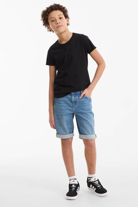 Anytime - Denim Short - Blauw - Katoenmix - 5-Pocket