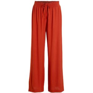 Imagine - Crinkle Wide Leg Broek - Terracotta - Dames - High Waist