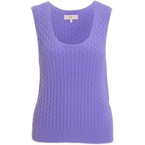 Ruby - Gebreide Kabel Spencer - Paars