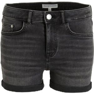 Anytime - Denim Short - Grijs - 5-Pocket Model - Regular Waist - Stretch Denim