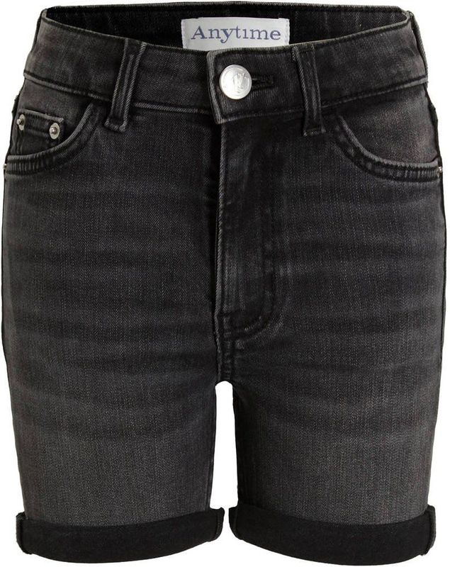 Anytime - Denim Short - Grijs - 5-Pocket Model - Katoenmix