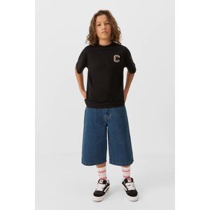 Coolcat - Skatershort - Mid-Blauw - Katoen - Wijde Pasvorm
