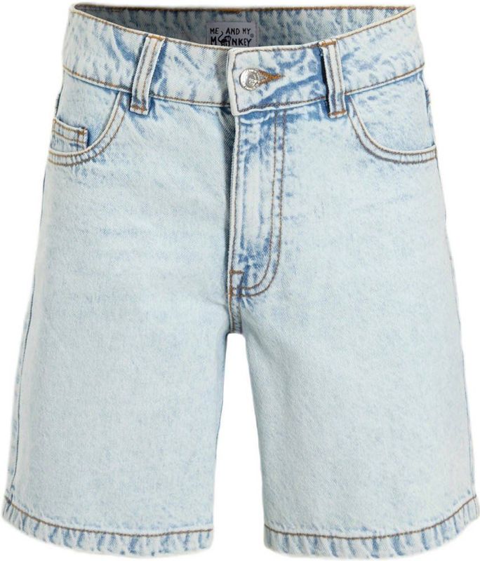 Me & My Monkey - Tijmen - Denim Short - Lichtblauw - Straight Fit