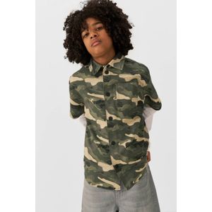 Coolcat - Riley - Overhemd - Groen - Camouflage Print - Katoen
