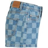 Coolcat - Denim Short - Blauw - Katoen - Ruitjespatroon