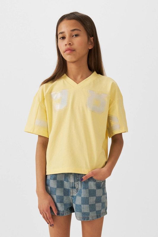 Coolcat - Denim Short - Blauw - Katoen - Ruitjespatroon