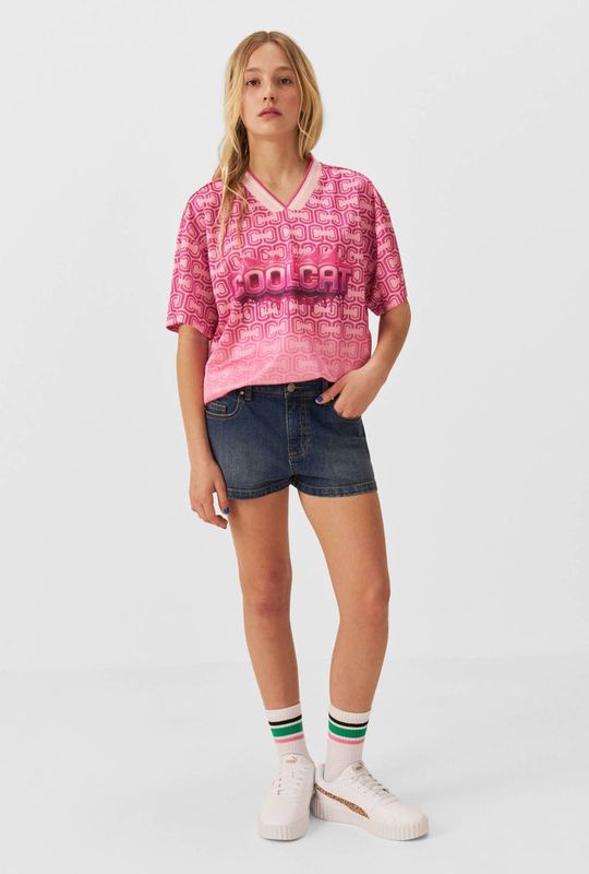 Coolcat - Korte Broek - Blauw - Denim - Regular Pasvorm