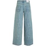 Coolcat wide leg jeans June met zebraprint blauw