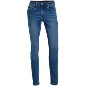 Anytime - High Waist Skinny Jeans - Donkerblauw - 5-Pocket - Stretch Denim