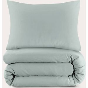 NOUS Kids - Dekbedovertrek - Lichtgroen - 100% Katoen - Voor Peuterbedden