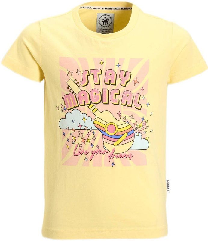 Me & My Monkey - T-shirt - Katoen - Ronde Hals - Korte Mouwen - Printopdruk