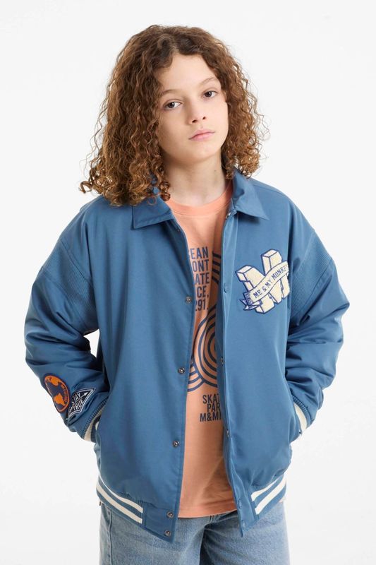 Me & My Monkey - Bomberjack - Polyester - Met Ronde Hals - Met Patches