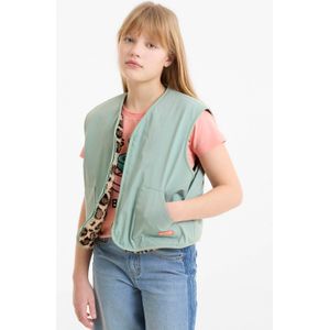 Me & My Monkey - Gilet - Luipaardprint - Omkeerbaar - Zachte Teddystof