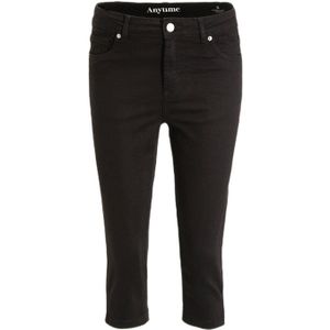 Anytime - Skinny Capri - Zwart - Dames - 5-pocket - Stretch Denim