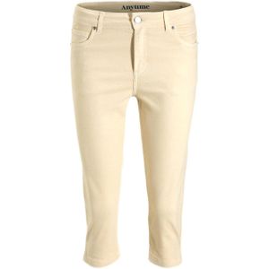 Anytime - Skinny Capri - Ecru - Dames - 5-pocket - Regular Waist - Stretch Denim