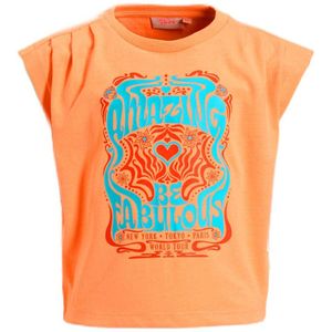 Orange Stars - T-shirt - Oranje - Mouwloos - Printopdruk