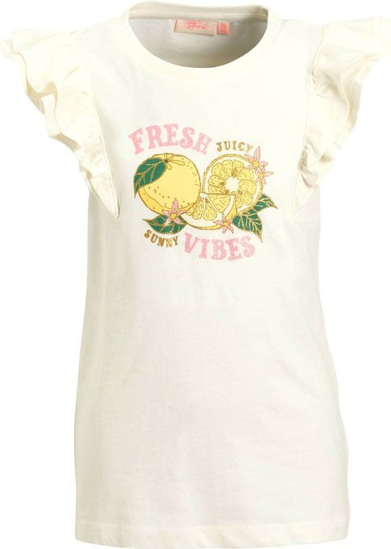 Orange Stars - T-shirt - Katoen - Ruffle Mouwen