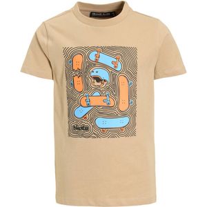 Orange Stars - T-shirt - Beige - Met Printopdruk