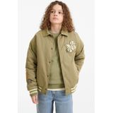 Me & My Monkey - Bomberjack - Groen - Polyester - Met Patches