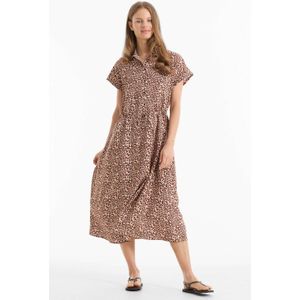 Anytime - Blousejurk - Beige/Bruin - Panterprint