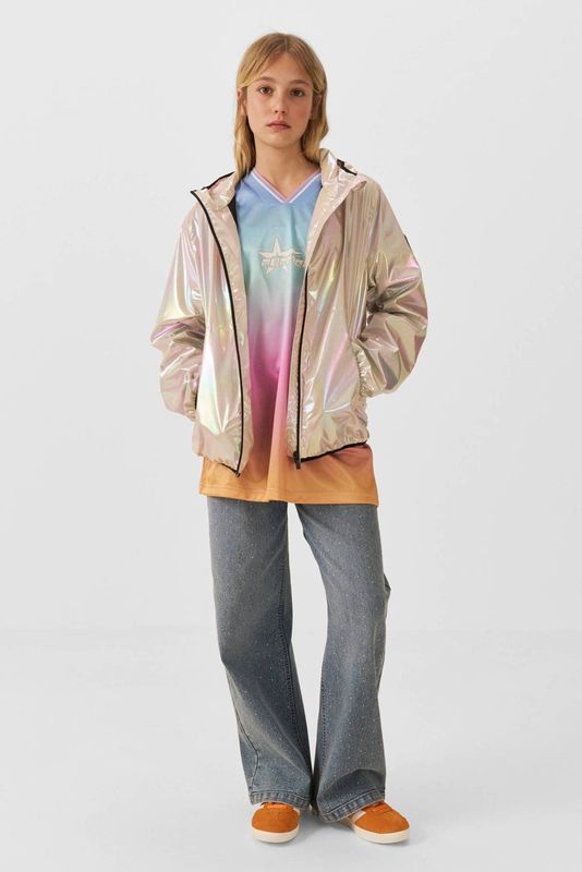 Coolcat - Meisjes Jas - Metallic - Polyester - Capuchon met Rits