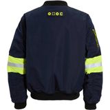 Coolcat - Sam - Bomberjack - Donkerblauw - Met Ribkraag en Reflecterende Streep