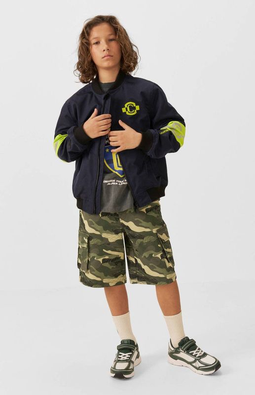 Coolcat - Sam - Bomberjack - Donkerblauw - Met Ribkraag en Reflecterende Streep