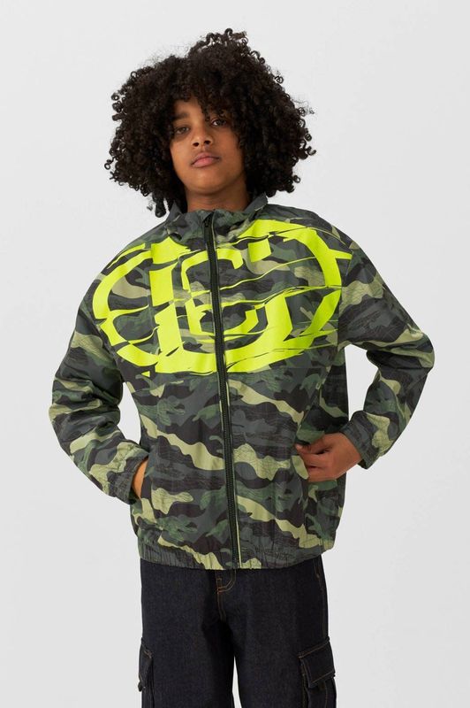 Coolcat - Quint - Jas - Legergroen - Met Printopdruk