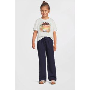 Me & My Monkey - Wide Leg Broek - Donkerblauw - Katoen