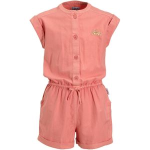 Me & My Monkey - Jumpsuit - Peach - Mouwloos - Katoenmix - Elastische Taille met Trekkoord