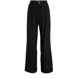 Ruby - Wide Leg Broek - Zwart - Linnenmix