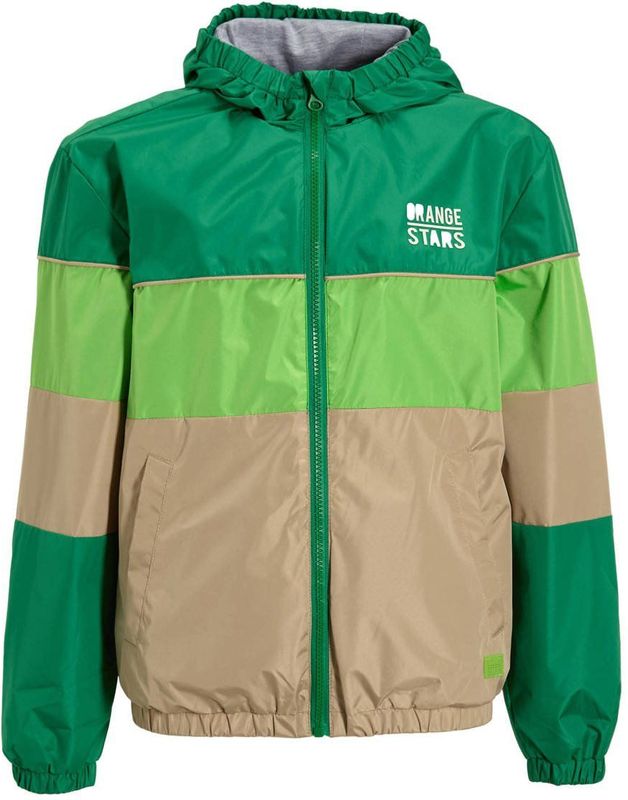 Orange Stars - Sporty Jacket - Colourblock - Jersey Voering - Capuchon