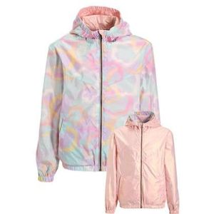 Orange Stars - Tussenjas - Roze - Omkeerbaar - Met Capuchon - Lange Mouwen