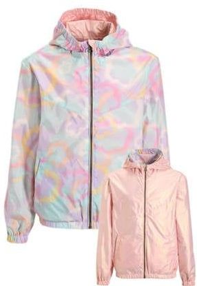 Orange Stars - Tussenjas - Roze - Omkeerbaar - Met Capuchon - Lange Mouwen