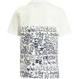 Orange Stars - T-shirt - Wit - Graffiti Print