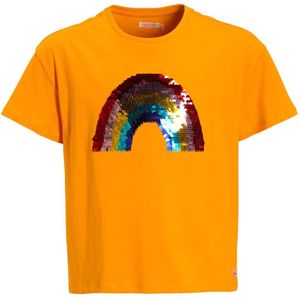 Orange Stars - T-shirt - Oranje - Pailletten