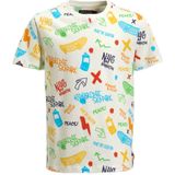 Orange Stars - T-shirt - Graffiti Print - Katoen