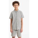 anytime - Shirt Waffle - Grijs - Poloshirt