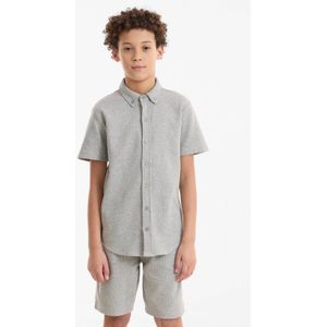 anytime - Shirt Waffle - Grijs - Poloshirt