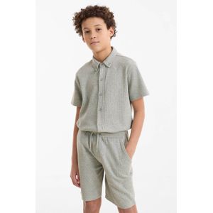 Anytime - Short Waffle - Grijs - Korte Broeken