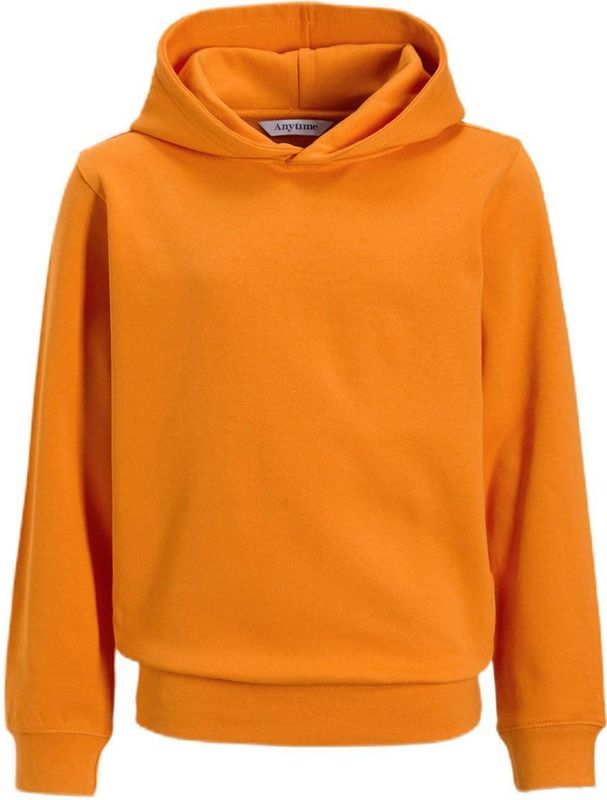 Anytime - Hoodie - Oranje - Katoen - Capuchon - Kangoeroezak