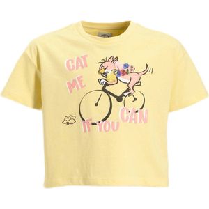 Me & My Monkey - T-shirt - Geel - Katoen - Printopdruk