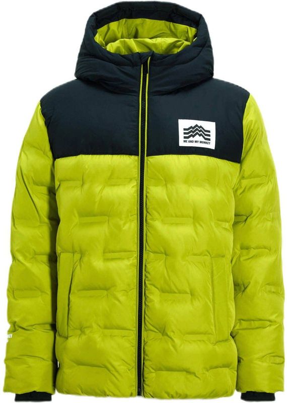 Me & My Monkey - Gewatteerde Pufferjas - Groen - Met Capuchon - Voor Jongens