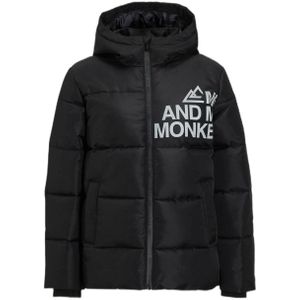 Me & My Monkey - Hooded Puffer Jas - Zwart - Gewatteerd - Voor Jongens