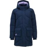 Me & My Monkey - Lange Hooded Puffer Jas - Paars - Gewatteerd