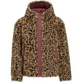 Me & My Monkey - Reversible Puffer Jas - Roze/Panterprint - Voor Meisjes